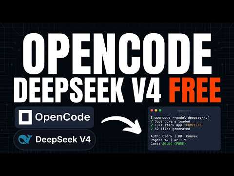 DEEPSEEK V4 + OPENCODE + SUPERPOWERS IS ABSOLUTELY INSANE サムネイル
