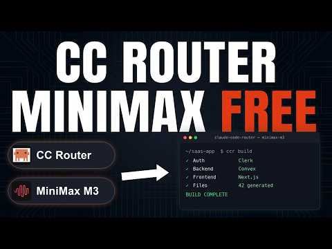 Claude Code Router + MiniMax M3 = Full App INSTANTLY サムネイル