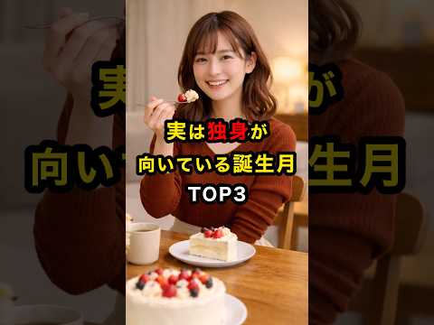 実は独身が向いている誕生月TOP3 #スピリチュアル #運気 #誕生月 #独身 #雑学 #shorts サムネイル