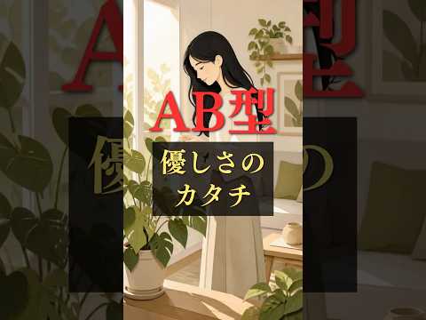 AB型の優しさのカタチ 占い 血液型占い 性格診断 血液型 shorts
