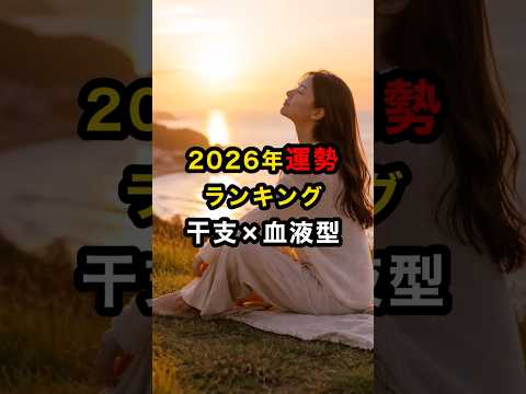 2026年運勢ランキング干支×血液型 スピリチュアル 運気 干支 血液型 雑学 shorts サムネイル