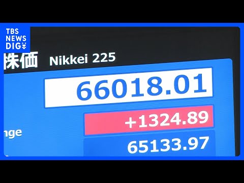 日経平均株価 一時1300円以上値上がり 6万6000円台をつける場面も　米イラン戦闘終結への期待から｜TBS NEW… サムネイル