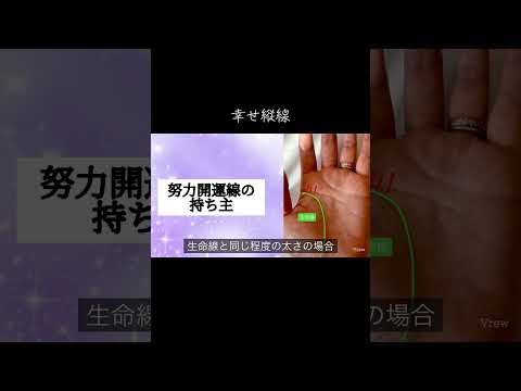 ある人は幸せに向かっています。それを表す縦線 手相占い 手相 占い 手相鑑定 サムネイル