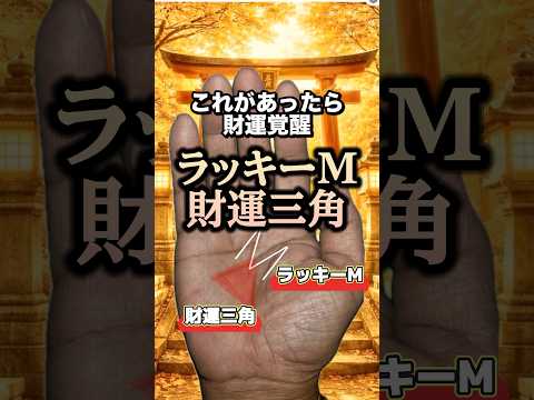 【財運覚醒】ラッキーM、財運三角 手相  手相占い  開運  占い サムネイル