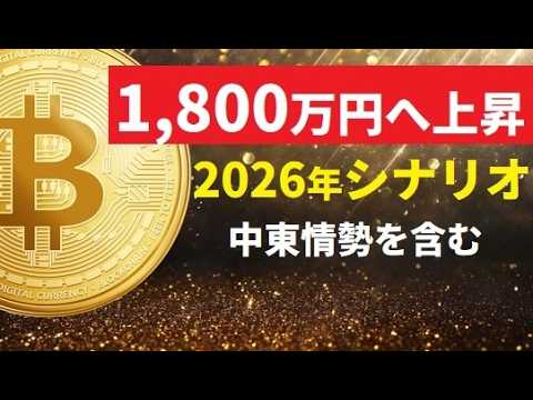 【中堅投資家】BTC価格中東情勢を背景に「1800万円～2000万円」へ サムネイル