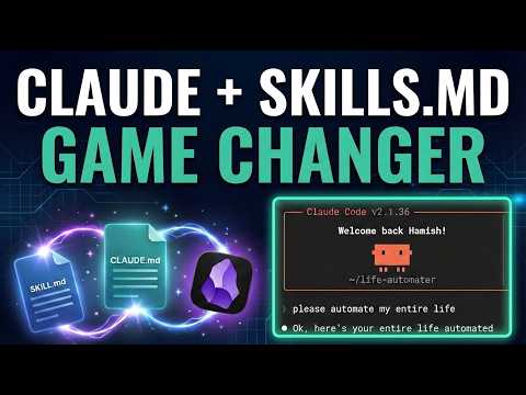 Skills.md + Claude.md Just Changed EVERYTHING (CLAUDE CODE) サムネイル