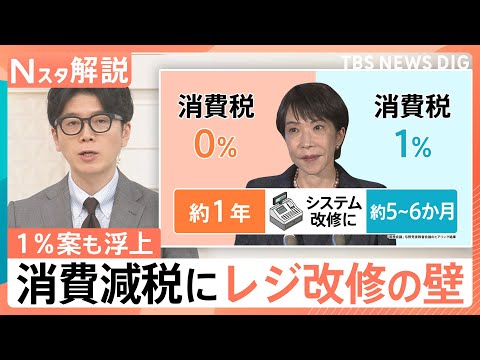 どちらがいい？食品消費税0％は「レジ改修に1年」　スピードの「1％案」と“家計への恩恵”は年間8400円の差【Nスタ解… サムネイル