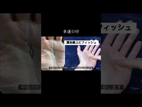 フィッシュは意外と出ています。良く探してみてください 手相 今日から開運 占い 手相占い サムネイル