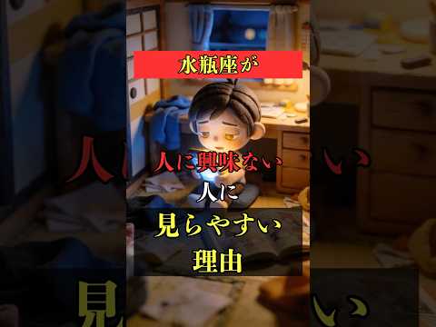 水瓶座が人に興味ない人に見られやすい理由  星座占い 水瓶座 性格診断 shorts サムネイル
