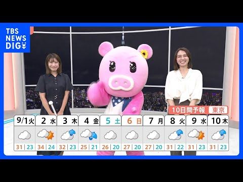 【9月1日 関東の天気】新学期は曇りでスタート｜TBS NEWS DIG