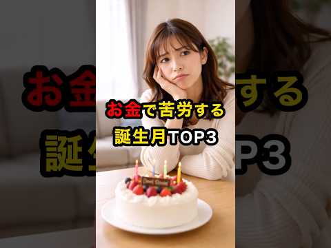 お金で苦労する誕生月TOP3 スピリチュアル 金運 お金 誕生月 雑学 shorts サムネイル