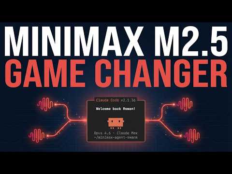 Minimax 2.5 + Claude Code Agent Swarms is INSANE サムネイル