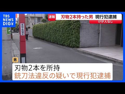 【速報】東京・世田谷区若林の路上で刃物2本所持した男を銃刀法違反容疑で現行犯逮捕　けが人なし　警視庁｜TBS NEWS… サムネイル