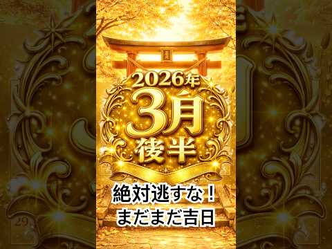 【3月後半吉日】絶対逃すな！最強開運月 占い  一粒万倍日 開運 女性  50代  60代 サムネイル