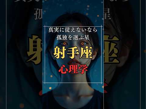 真実に従えないなら孤独を選ぶ星！射手座の心理学  占い 星座占い 射手座 心理学 shorts サムネイル