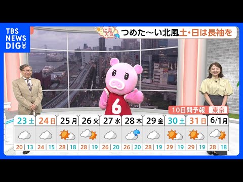 【5月23日 関東の天気】続かぬ雨 梅雨入りはもう少し先…｜TBS NEWS DIG サムネイル