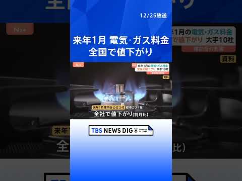 【来年1月の電気代】全国で1000円超の値下がり 3か月間で7000円程度の政府補助金が影響｜TBS NEWS DIG…