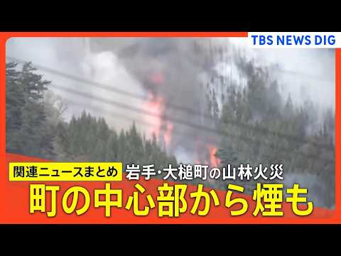 【山林火災 岩手･大槌町】山火事発生6日目/町の中心部から煙/心の支援も/避難指示エリア拡大/複数か所で火の手住宅に迫…