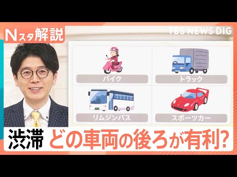 空いてる車線は「左」「中央」「右」？渋滞時は、どの車両の後ろが有利？渋滞を乗り切るヒントをまとめました【Nスタ解説】｜… サムネイル