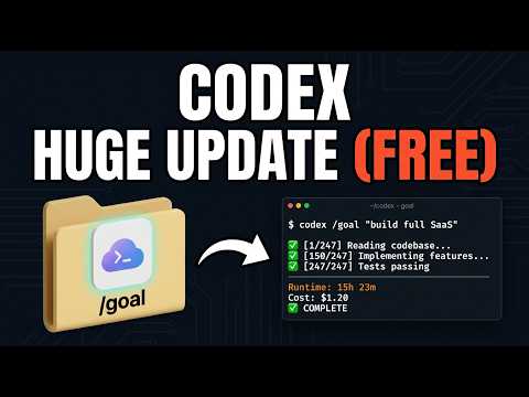Codex CLI + Goals Plugin = Full Apps INSTANTLY (FREE*) サムネイル