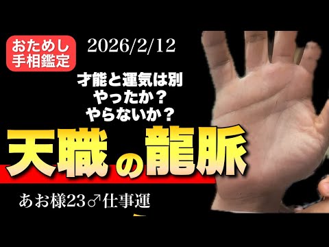 【手相】天アナタは天職についてますか？ 手相 さ