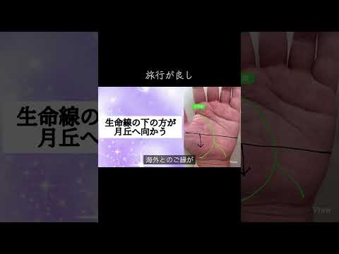 旅行に行くことで運気が良くなる人を表す手相 手相 占い 手相占い 手相鑑定 サムネイル