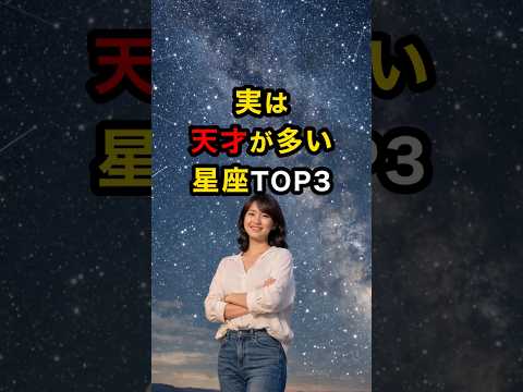 実は天才が多い星座TOP3 スピリチュアル 運気 天才 星座 雑学 shorts