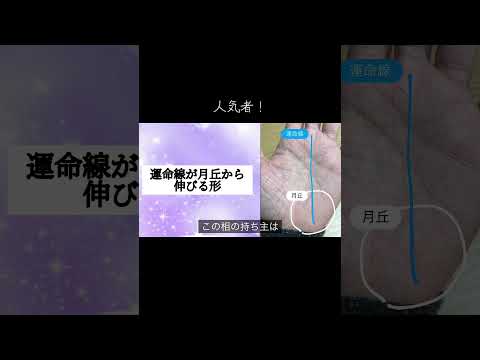 中指へ向かう月丘からの線なら途切れていても薄くても◯ 手相 占い 手相占い サムネイル