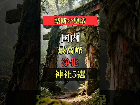 禁断の聖域！国内最高峰の浄化神社5選  占い 開運 神社 パワースポット shorts サムネイル