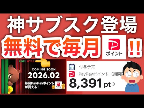 【実質無料‼︎】2月からNetflixを見ると同時にPayPayポイントも貯まる！！！！ サムネイル