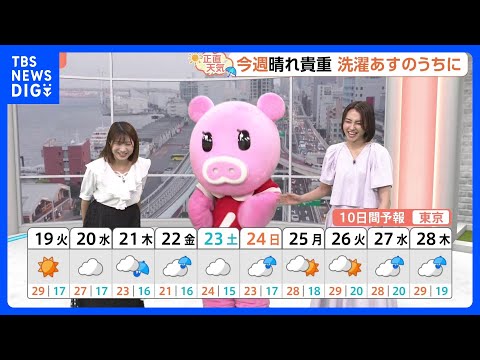 【5月19日 関東の天気】晴れもあすまで 週後半は傘必須｜TBS NEWS DIG サムネイル