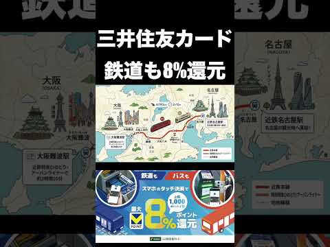 【100万円修行効率化】三井住友カードのタッチ決済で電車が8元で乗れる!?これ常設キャンペーンです Sho… サムネイル