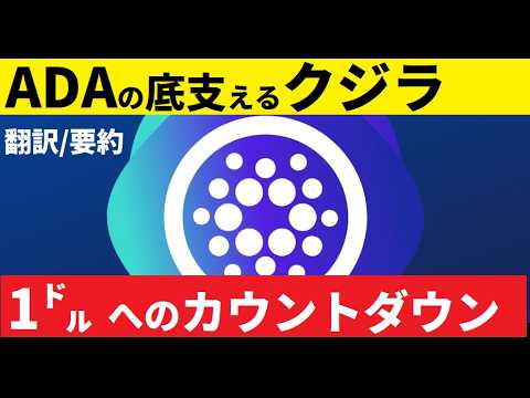 【中堅投資家】あと数か月「ADA＝１㌦へのパラボリック」翻訳要約 サムネイル
