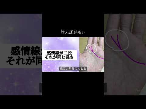感情線からわかる対人運の高い人 今日から開運 手相 占い サムネイル