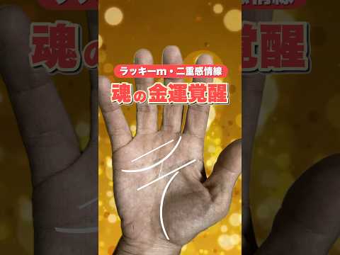 【魂の金運覚醒】ラッキーＭ、二重感情線 手相  手相占い  50代  女性  金運
