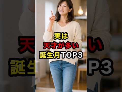 実は天才が多い誕生月TOP3 スピリチュアル 運気 誕生月 天才 雑学 shorts サムネイル