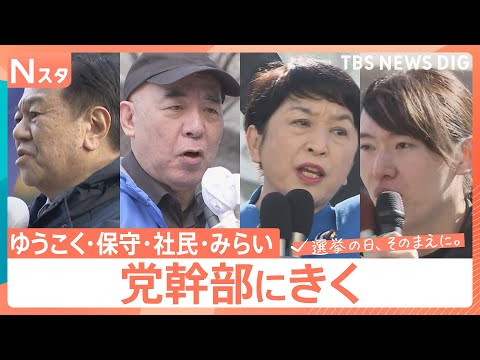 【党幹部にきく】少数政党の幹部たちを取材「埋没か躍進か…」【選挙の日、そのまえに。】｜TBS NEWS DIG サムネイル