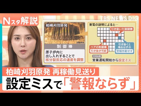 30年前からの「設定ミス」で…14年ぶり再稼働が見送り 柏崎刈羽原発　“電力不足”など東電の事情も【Nスタ解説】｜TB…