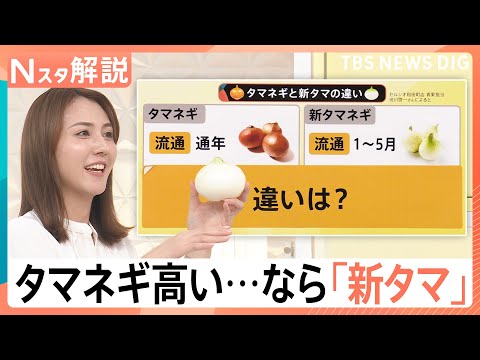 タマネギは高いけど…新タマネギはお買い得！「タマネギ」と「新タマ」の違いは？【Nスタ解説】｜TBS NEWS DIG サムネイル