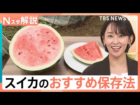 スイカをおいしく食べるには…「できるだけ早く！」常温保存で大丈夫？カットスイカの保存方法は？【Nスタ解説】｜TBS N…
