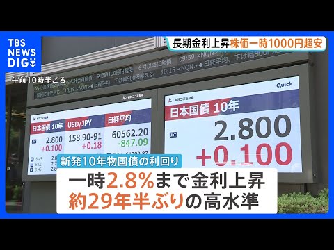 財政悪化懸念で「トリプル安」 イラン情勢や補正予算案の編成検討めぐり　株安・円安・債券安進む｜TBS NEWS DIG サムネイル