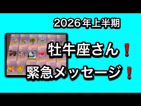 【2026年⭐️上半期✨牡牛座さんへのメッセージ💌】⚡️😱全体運⭐️仕事運⭐️恋愛運🩷人間関係🩷ガッツリ読み解きました🃏 サムネイル