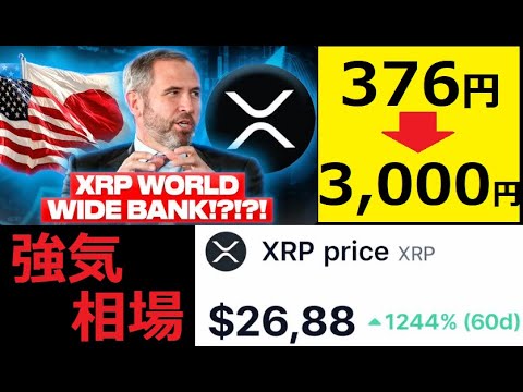【中堅投資家】XRP世界銀行へ。価格さらに上昇を予測$27急騰か？ サムネイル