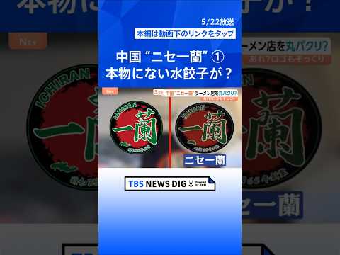 ①中国に“ニセ一蘭”が出現　「I」がないロゴ、水餃子…丼まで模倣　すでに商標取得で法務部が対応へ【Nスタ解説】｜TBS… サムネイル