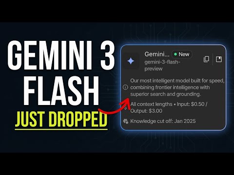 Google Just dropped GEMINI 3 Flash (Cheap, Fast, Intelligen… サムネイル