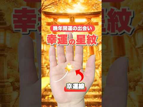 【手相占い】開運の出会い幸運線の星紋 手相  手相占い  占い