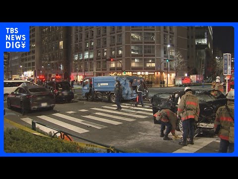 東京・赤坂で内閣府公用車が信号無視で多重事故　1人死亡 8人重軽傷　危険運転致死傷の疑いもあるとみて捜査　警視庁｜TB…