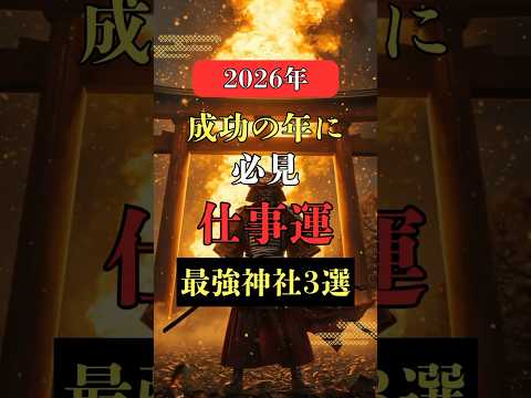 2026年成功の年にしたい人必見！仕事運最強神社3選  占い 神社 開運 パワースポット shorts サムネイル