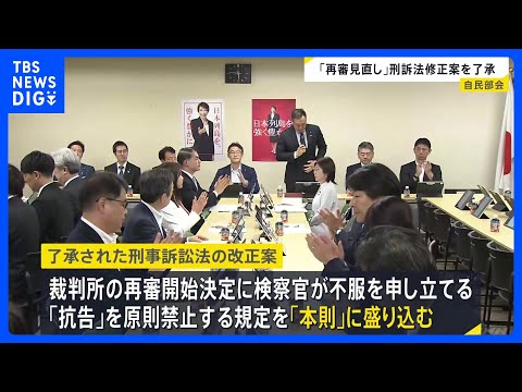 再審制度の見直しめぐる改正案を了承 検察官抗告「原則禁止」を本則に盛り込む　15日に閣議決定へ｜TBS NEWS DIG