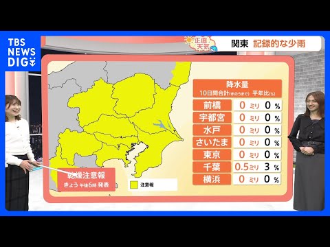 【1月14日 関東の天気】加湿器の水 すぐなくなる｜TBS NEWS DIG サムネイル